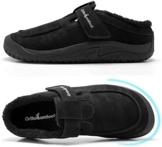 Zero Drop Arch Support Winter Slippers Adjustable Strap Wide Fit Shoes