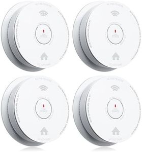 SITERWELL Smoke Detector Combo Smoke & Carbon Monoxide Alarm, 10-Year Battery CO Detectors,Smoke and Carbon Monoxide Detector with Bilingual Voice Alerts,Reduced Nuisance Alarms, 4 Packs