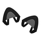 kwmobile Cat Ears for Overear Headphone (Set of 2) - Fits Headbands 1" to 1.5" (2.5cm to 3.8cm) Diameter - Black/Grey