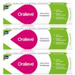 Oralieve Ultra Mild Toothpaste (3 x 75ml), SLS-Free Formula for Sore, Dry, Sensitive Mouths with Fluoride & Xylitol – Genuine Oralieve Toothpaste