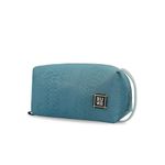 Eume Toiletry Kit for Men & Women, Ice Blue | Water Resistant | Vegan Leather & Nylon Fabric | Travel Pouch for Toiletries Shaving Kit & Travel Accessories | Toiletry Bag for Men and Women