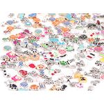 Miraclekoo 100 Pcs Floating Charms Assorted Mix DIY for Floating Lockets Glass Living Memory Lockets,Random Style, Zinc, glass