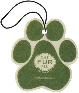 One Fur All Pet House Car Air Freshener - Bamboo Watermint Pack of 4 - Non-Toxic, Pet-Friendly Odor Eliminator For Small Spaces & Car - Hanging Air Freshener