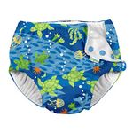 i play. Baby-Boys Snap Reusable Absorbent Swimsuit Diaper, Royal Blue Turtle Journey, 5T