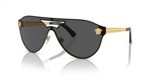 Versace Women's 0VE2161 100287 0 Sunglasses, Gold/Gray, 63