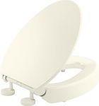 Kohler 25875-96 Hyten Elevated Quiet-Close Toilet Seat, Biscuit, Elongated