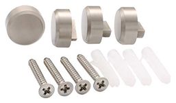 CRL Brushed Nickel Round Mirror Clips - Set