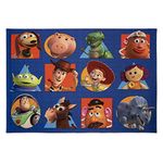 Gertmenian Disney Toy Story Rug Boys Girls Childrens Bedroom Decor Kids Home Play Room Mat Bedding Area Carpet; 54x78; Pixar Multi-Colored Navy Blue; 31204