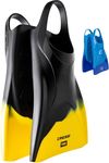 CRESSI Adult Swim Fins - Flexible Silicone for Comfortable and Durable Use, Black/Yellow, 45/47 - Pura: Designed in Italy