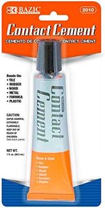 BAZIC Contact Cement Adhesive Glue 1 Oz. (30mL), Super Stong Bonds to Tile Rubber Wood Metal Formica Plastic, 1-Pack