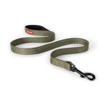 EzyDog Essential Lead | Training Lead, Small Dogs, Medium Dogs, Large Dogs, Sturdy Dog Lead, Comfortable Padded Handle, Reflective Thread, 1.2M Lead (Khaki)