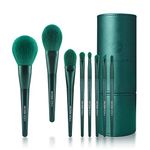 Makeup Brush Set, Eigshow Premium Makeup Brush Set Synthetic Cosmetics Foundation Powder Concealers Blending Eye Shadows Face Kabuki Makeup Brush Sets (8pcs JadeGreen with Cylinder)