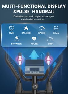 Cowmew Elliptical Cross Trainer – 16-Level Magnetic, 8KG Flywheel, 42cm Stride, App Compatible