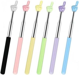 6PCS Extendable Pointer Finger Stick,Retractable Teachers Classroom Hand Pointer, Mini Finger Reading Pointer Stick,Kindergarten Student Teacher Teaching Reading Finger Shape