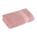 Himeya Bamboo Bath Towel|600 GSM|1 Piece Bamboo Towel for Men/Women | 100% Cotton| 70 cms x 140 cms |Butter Pink