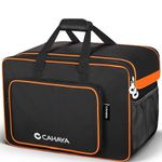 CAHAYA Speaker Bag Portable Padded: Travel Case with Multi Pockets External Straps Tote Protective for Bluetooth Boombox Stands Accessories Model CY0361