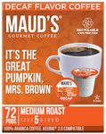 Maud's Decaf Pumpkin Spice Flavored Coffee Pods, 72 ct | Decaffeinated Great Pumpkin Mrs. Brown | 100% Arabica Medium Roast | Solar Energy Produced Recyclable Pods Compatible with Keurig K-Cup Brewers