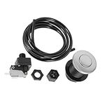 Homoyoyo 4 Sets Pneumatic Switch Sink Hole Cover Badger 5 Garbage Disposal 1/2 Horsepower Garbage Disposal Supplies Garbage Guard Sink Waste Air Hose Tub Part Stainless Steel