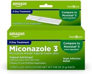 Amazon Basic Care Miconazole Nitrate Vaginal Cream (4 Percent), 3-day Yeast Infection Treatment for Women, 0.18 ounce - 3 count (Pack of 1)