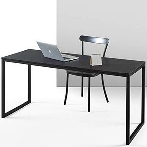 Zinus Jennifer Tavolo da scrivania 160x61x74 cm - Scrivania da ufficio in metallo e legno - Tavolo multiuso - Marrone Espresso Scuro