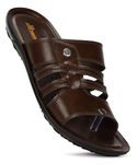 PARAGON PUK2228G Men's Slip On Brown Sandals | Trendy Casual Slip-on Sandals with Cushioned Footbed, and Durable Construction | Perfect for Everyday Casual Wear