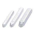 BENECREAT 3PCS Star Design Metal Stamp Set, 2/4/6mm Metal Punch Stamps for DIY Jewelry Crafts, Wood Punch Stamping