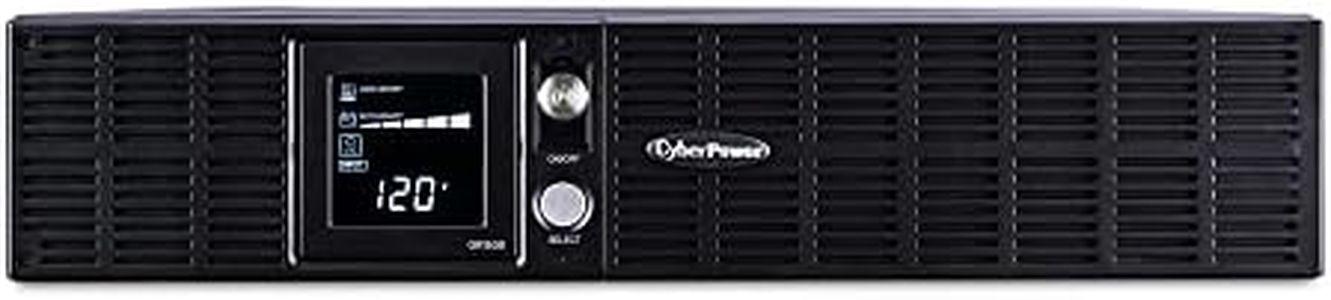 CyberPower OR1500LCDRT2U Smart App LCD UPS System, 1500VA/900W, 8 Outlets, AVR, 2U Rack/Tower