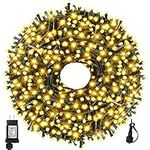 Green Convenience Upgraded 105FT 300 LED String Lights with End to End Plug, Christmas Tree Lights Outdoor Indoor Fairy Lights for Holiday Party Wedding Christmas Decoration (Warm White)