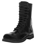 Rothco Leather Jump Boots - 10 Inch - High-Ankle Support and Impact Absorption, Black, Black, 12