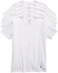 POLO RALPH LAUREN mens Classic Fit Undershirt W/Wicking Crews 5-pack, White, Small