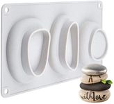 Creative 3D Pebble Oval Art Soap Silicone Mold, 3 Large Cavities for DIY Handmade Cement Wax Jewellery Candle Decorations Crafts Artwork; M10-3
