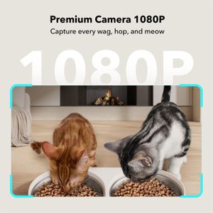 PETLIBRO Automatic Cat Feeder with Camera – 1080p HD, Dual Bowl, App Control, White