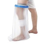 9" XL Waterproof Extra Wide Leg Cast Cover for Shower & Bath, Plus Adult Watertight Reusable Foot Cover Protector, Plus Foot/Leg Cast Cover Protector Shower Bag, 26"(66cm)