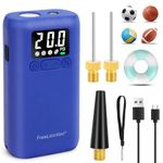 FreeLionVon Electric Ball Pump,Automatic shutdown function,with Pressure LCD Display (Max 20PSI) and LED Torch，Ball Needle*2 and Nozzle*1 for football, basketball, volleyball,soccerball,swimming ring