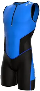 Sparx X Triathlon Suit Men Racing Tri Cycling Skin Suit Bike Swim Run (ElectricBlue_Elite, XL)