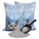 Iris Ohyama, Natural light litter, Clumping, Bentonite, Odorless , Set of 2, L35 x W48 x H7cm , Unit , Dust-free, Biodegradable , KF-80, For Cats , Natural