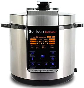 Bertelin Digi Cooker, Multi Functions Electric Pressure Cooker, Multi Cooker, Slow Cooker, Steamer, Saute, Sous Vide, Yogurt-Maker, 6 Litre