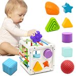 Baby Toys for 1 2 Year Old Boys Girls, Montessori Sensory Toys for 12 18 Months 1st Gifts Educational Learning Shape Sorter Activity Cube Travel Toys for Autism Toddlers Birthday Presents