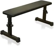 Flat Weight Bench,Adjust Workout Bench For Home Gym,Heavy Duty Strength Training Exercise Bench for Home Gym, Easy Assembly,440 Lbs black As shown