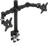 Jin Office Dual Monitor Stand| Dual Monitor Arm for 13-32 inch Monitors | Dual Monitor Desk Mount |9 KG Weight Cap per Arm | Clamp and Drill Installation| Height Adjustment, Tilt and Rotation