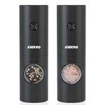 KIEKRO Electric Salt and Pepper Grinder Set, Black