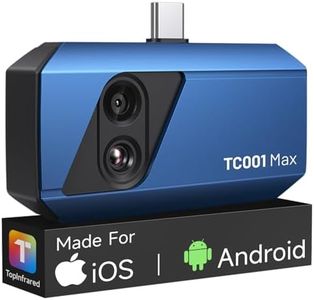 TOPDON TC001 Max Dual-Lens Thermal Camera for Android, iPhone & Windows, 512×384 TISR Resolution, Infrared Camera, Thermal Imaging Camera, -4°F to 1022°F