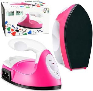 Mini Craft Iron Mini Heat Press Iron - Heat Press Machine Mini Iron Heat Transfer Machine Portable Iron with Charging Base for Diy Craft, T Shirts, Shoes, Bag and Hats - Mini Iron for Crafting (Pink)
