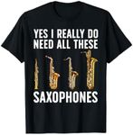 Funny Saxophone Art For Men Women Sax Player Musician T-Shirt