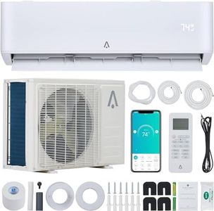 18,000 BTU Split Air Conditioner, Split AC/Heating System 23 SEER Split-System Air Conditioner Inverter, Cools Rooms up to 1250 Sq. Ft, Mini Split A/C