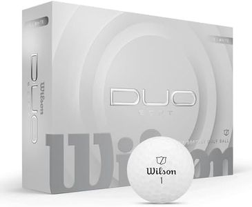 Wilson Duo Soft Golf Balls – White, 12-Pack, World's Softest Feel, High-Energy Core, Straighter Flight