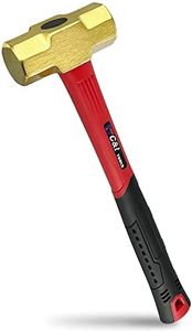 C&T 2lb Brass Sledge Hammer,Non-Sparking, Comfortable Fiberglass Handle,2-Pounds,Non-Magnetic,Corrosion Resistant