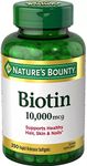 Nature's Bounty Biotin 10,000 mcg, 250 Rapid Release Softgels