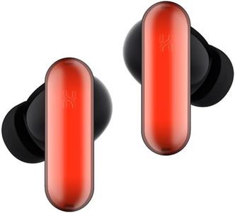 HHOGene Gpods Wireless Earbuds with Light Control,Noise Cancelling Bluetooth Earphones with Immersive Sound,Fast Charging Case,Touch Control,Built-in Microphone,IPX4 Water Resistant,Black