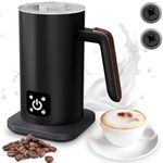 VpiuV Electric Milk Frother 4-in-1 & 350ML Automatic Milk Frothers with Magnetic Whisk, Various Modes, Thick/Fine/Cool, Quiet Operation, for Coffee, Latte, Cappuccino